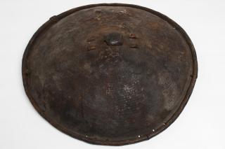 Appraisal: African Ethiopian Hippopotamus Leather Shield th century extremely large circular