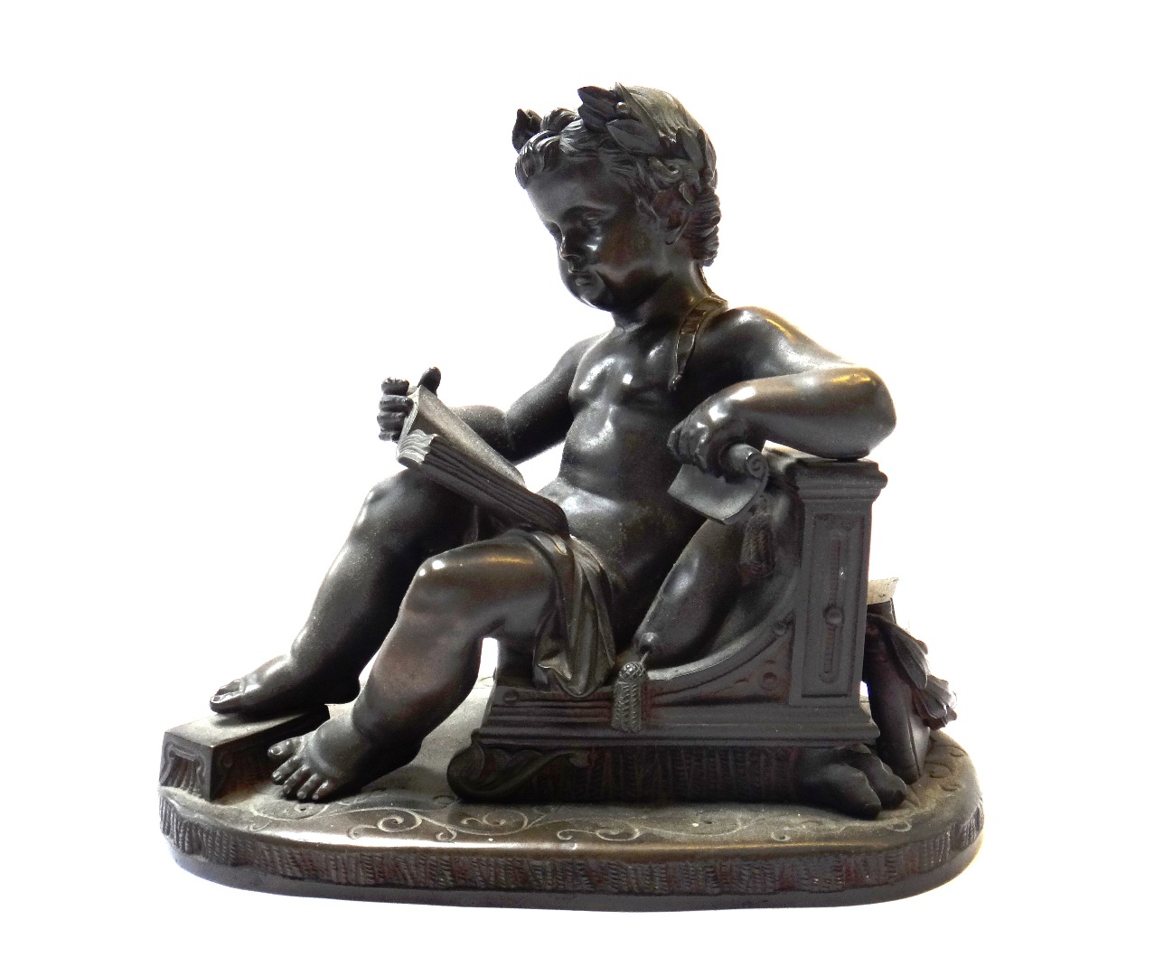 Appraisal: A French bronze cherub late th century modelled and cast