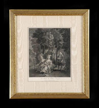 Appraisal: FRENCH SCHOOL LA SOIREE DU PALAIS ROYAL Engraving on paper