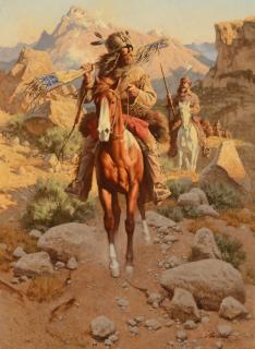 Appraisal: FRANK MCCARTHY - In the Pass oil on canvas x