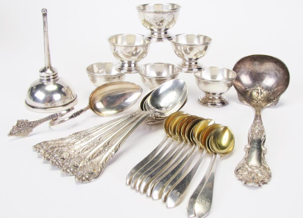 Appraisal: Group of Tiffany and Gorham Sterling Tableware pieces including set