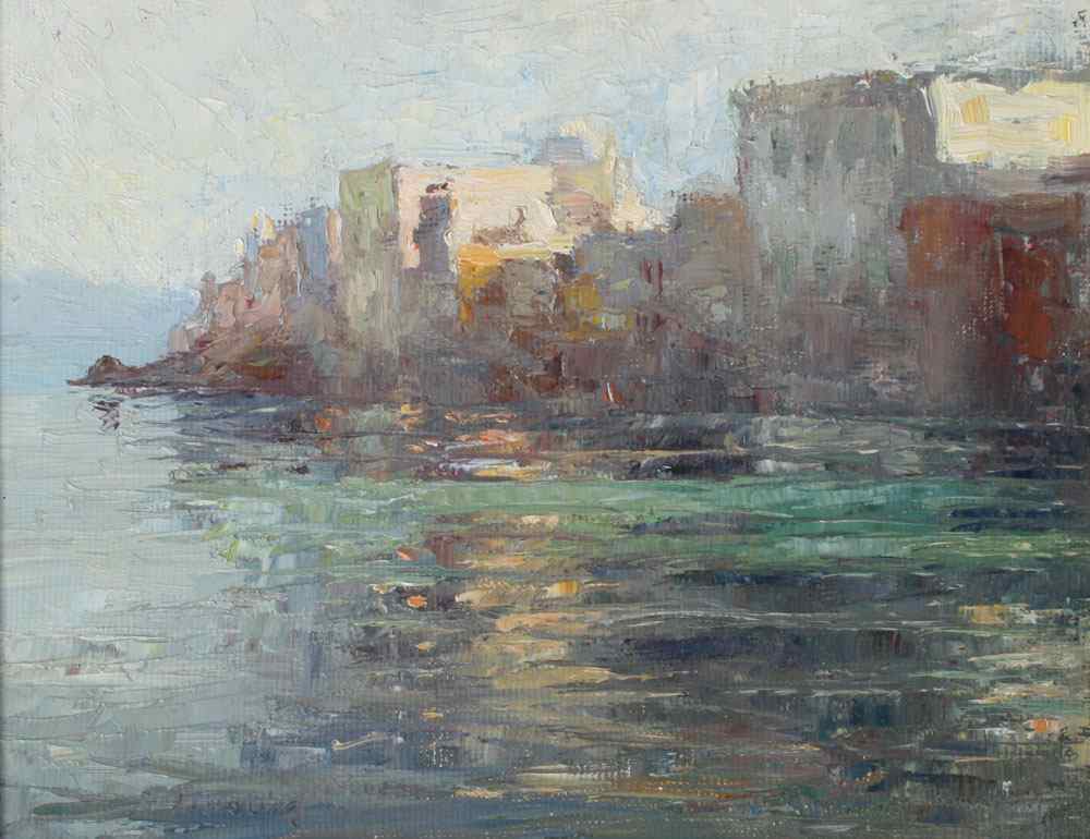 Appraisal: DANIL Danil A Greek - Two sided oil Grecian coastal