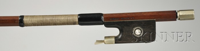 Appraisal: French Nickel Mounted Viola Bow Francois Lotte for Paul Bisch