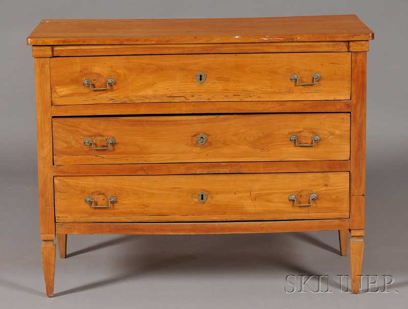 Appraisal: Louis XVI Cherrywood Commode late th century rectangular top and