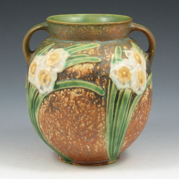 Appraisal: Roseville Jonquil - Vase Roseville Jonquil - vase with handles