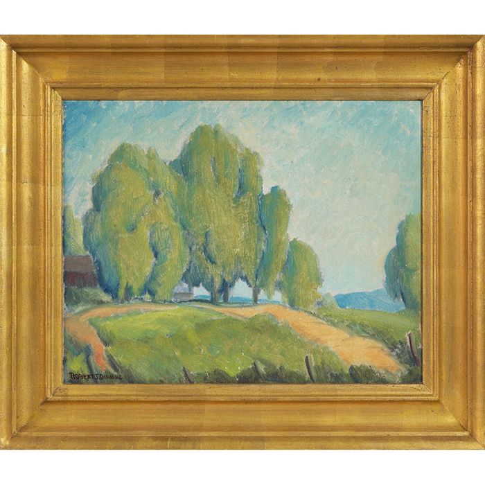 Appraisal: Robert J Dinning American - Landscape with Trees signed framed