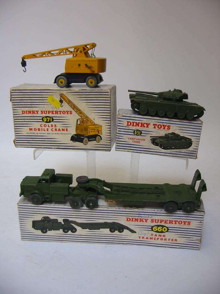 Appraisal: Tank Transporter Centurion Tank and Coles Mobile Crane boxes AF