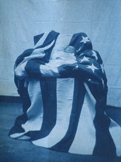 Appraisal: IMMIGRATION George Billings Rago Displayed on the American Flag Cyanotype