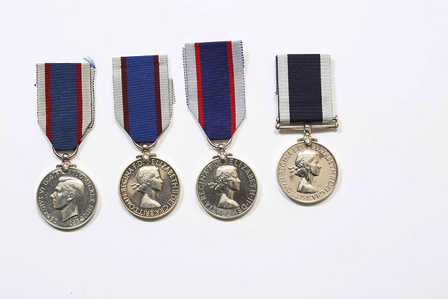 Appraisal: A GROUP OF THREE ROYAL FLEET RESERVE - MEDALS together