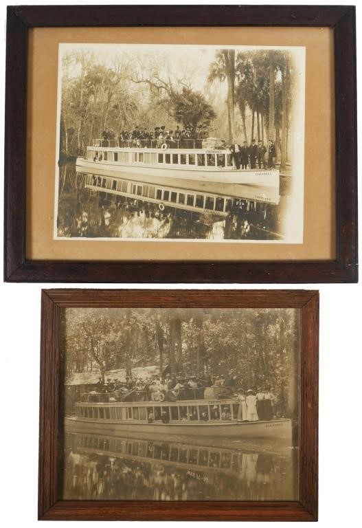 Appraisal: TWO S CHEROKEE STEAMBOAT PHOTOGRAPHSTwo original photos of the passenger