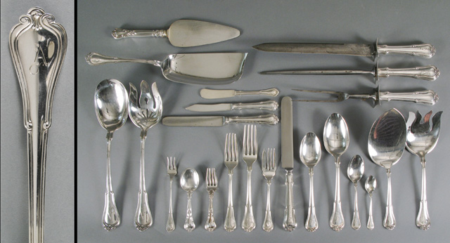 Appraisal: GORHAM STERLING SILVER FLATWARE SET pieces in the Norfolk pattern