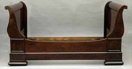 Appraisal: Restauration Mahogany Lit d'Alcove in x ft in x in