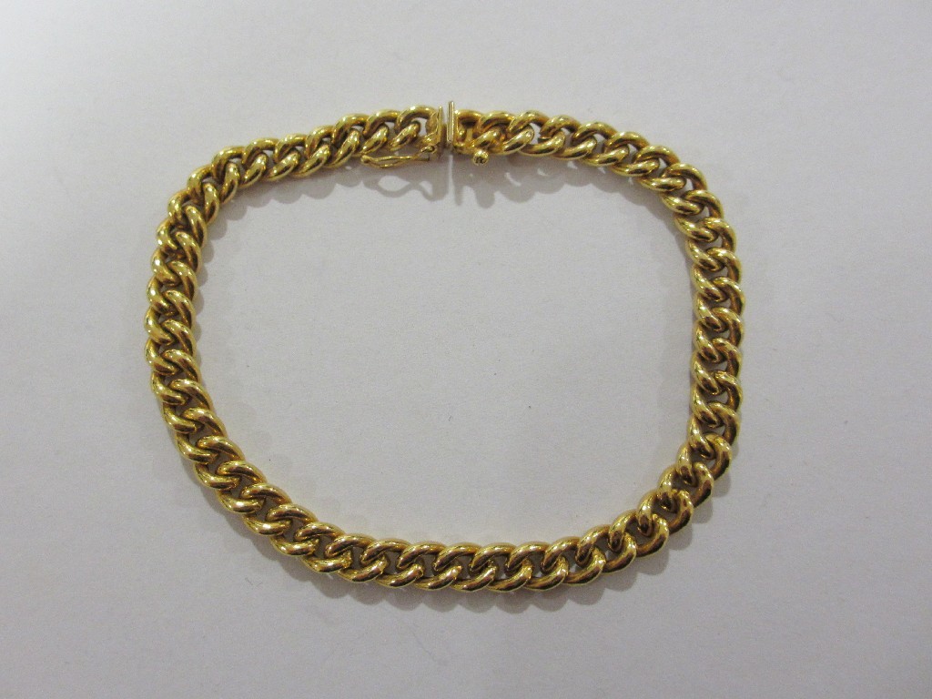 Appraisal: Nine carat gold curb link bracelet