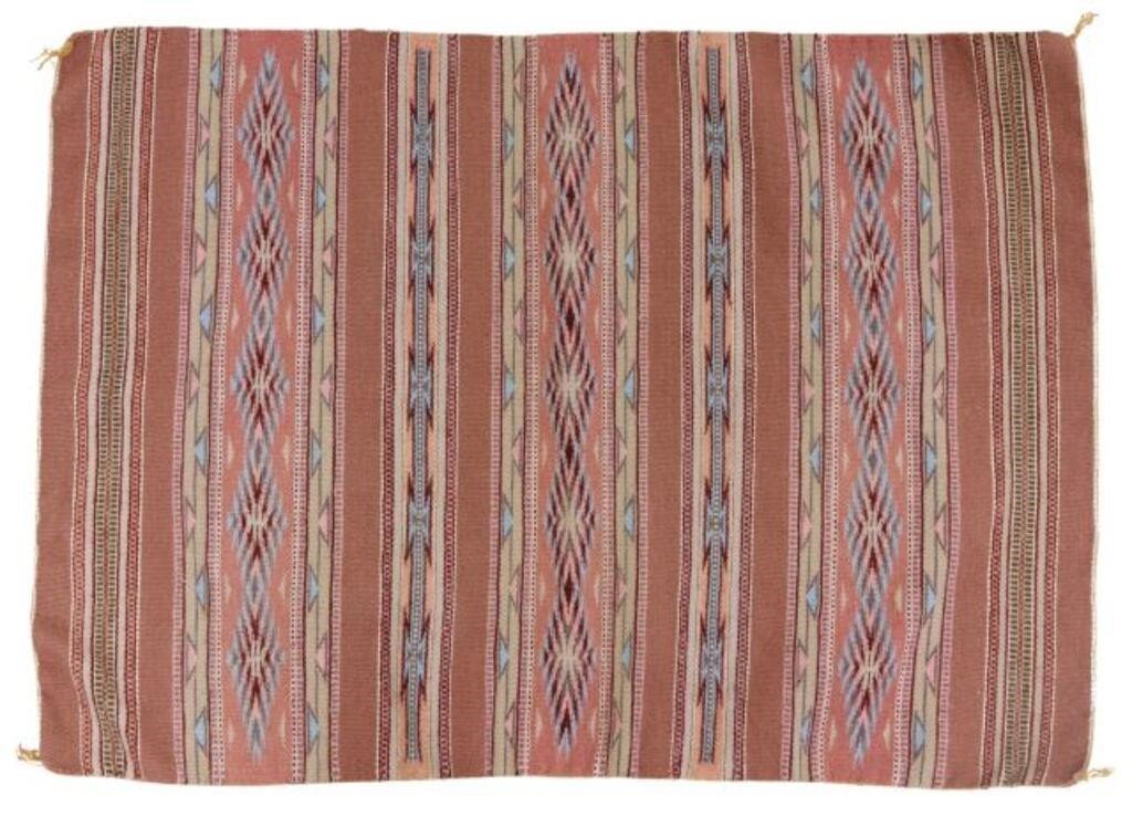 Appraisal: Native American Navajo hand-woven wool rug in the Wide Ruins