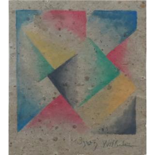 Appraisal: Stanislaw Ignacy Witkiewicz Polish - Watercolor on card stock Cubist