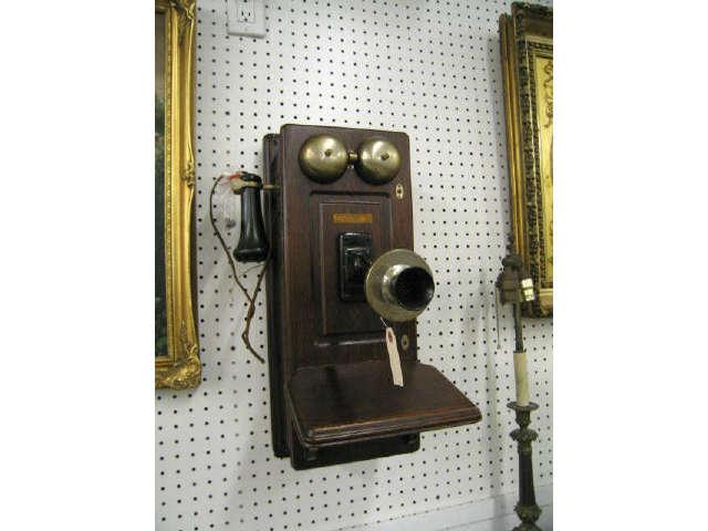 Appraisal: Oak Wall Phone by Western Electric crank model