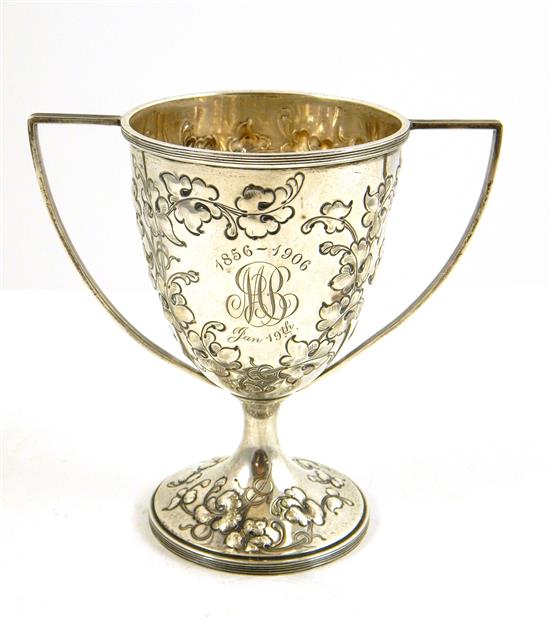 Appraisal: SILVER Shreve Crump Lowe sterling loving cup American th C