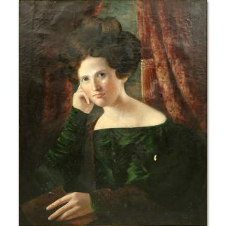 Appraisal: th Century American School Portrait of a Young Woman Oil