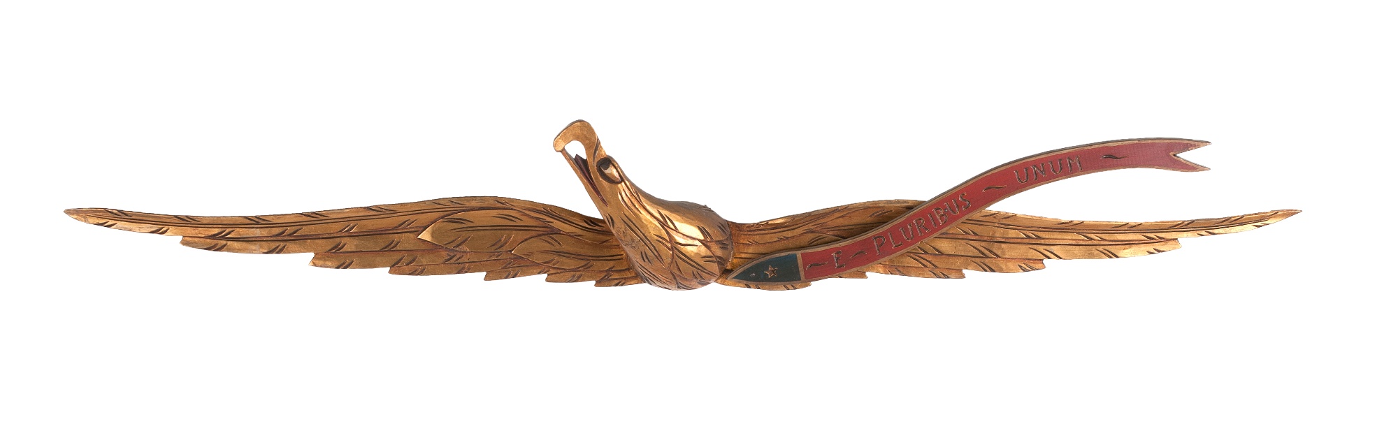 Appraisal: HAND-CARVED BELLAMY-STYLE SPREAD-WING EAGLE First Half of the th CenturyGilt