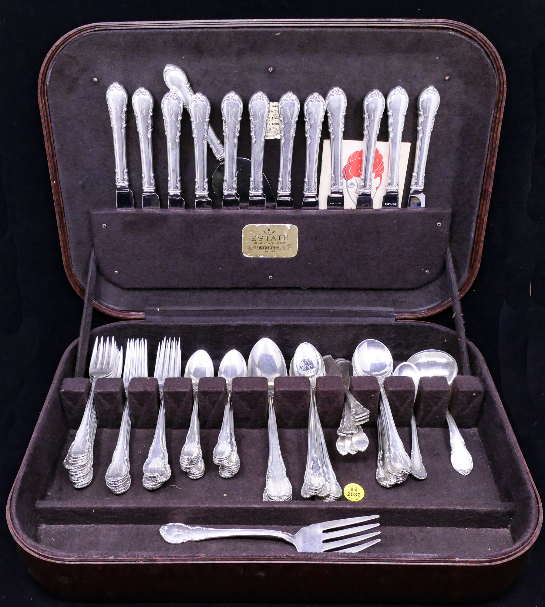 Appraisal: pc Lunt Modern Victorian Sterling Flatware Service for - g