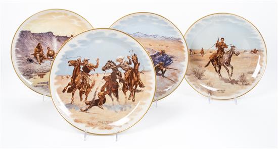 Appraisal: Sale Lot Four Gorham Porcelain Collector's Plates depicting scenes after