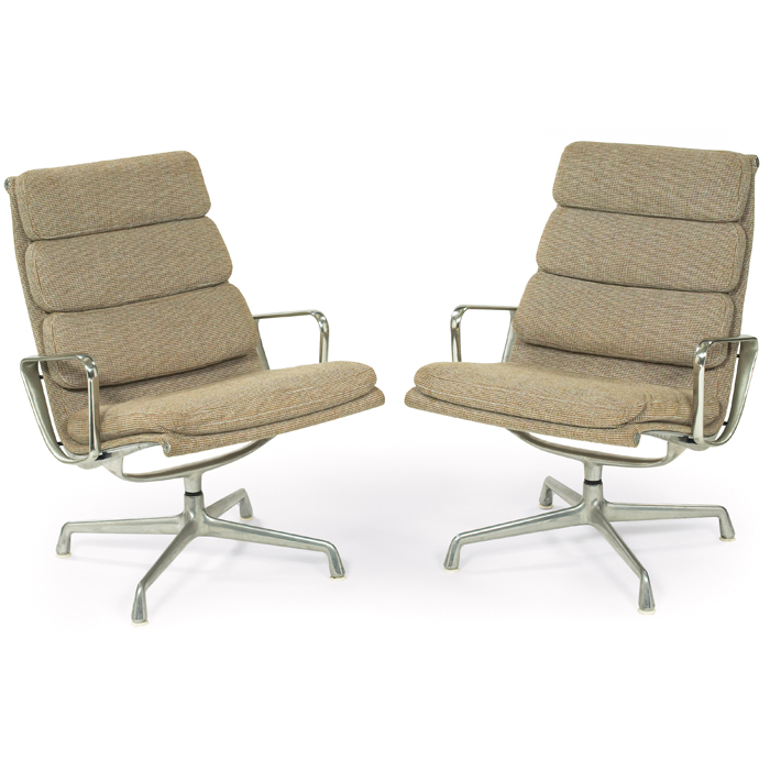 Appraisal: Charles and Ray Eames Soft Pad lounge chairs by Herman