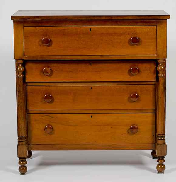 Appraisal: Cherry Chest of Drawers American early th century a late