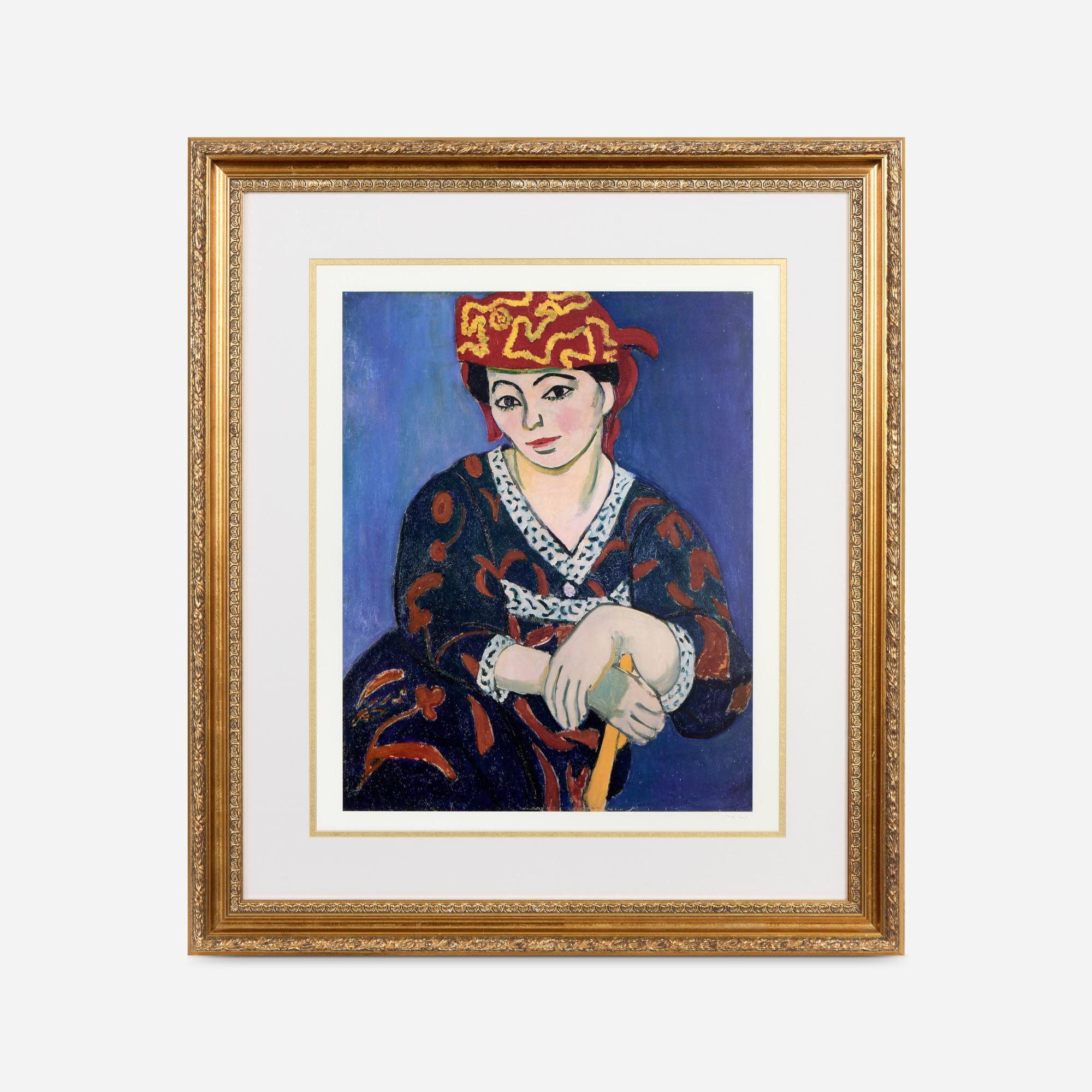 Appraisal: HENRI MATISSE AFTER RED MADRAS HEADDRESS OFFSET A limited edition