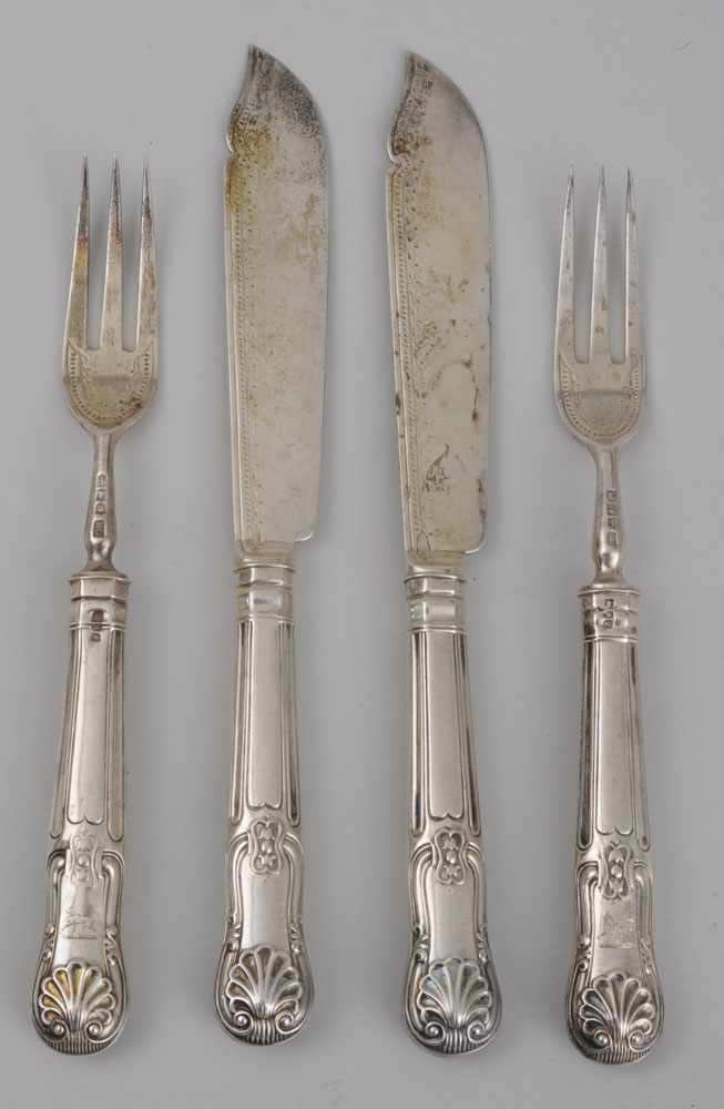 Appraisal: ASSEMBLED SET OF TWELVE ENGLISH CRESTED SILVER FRUIT KNIVES AND