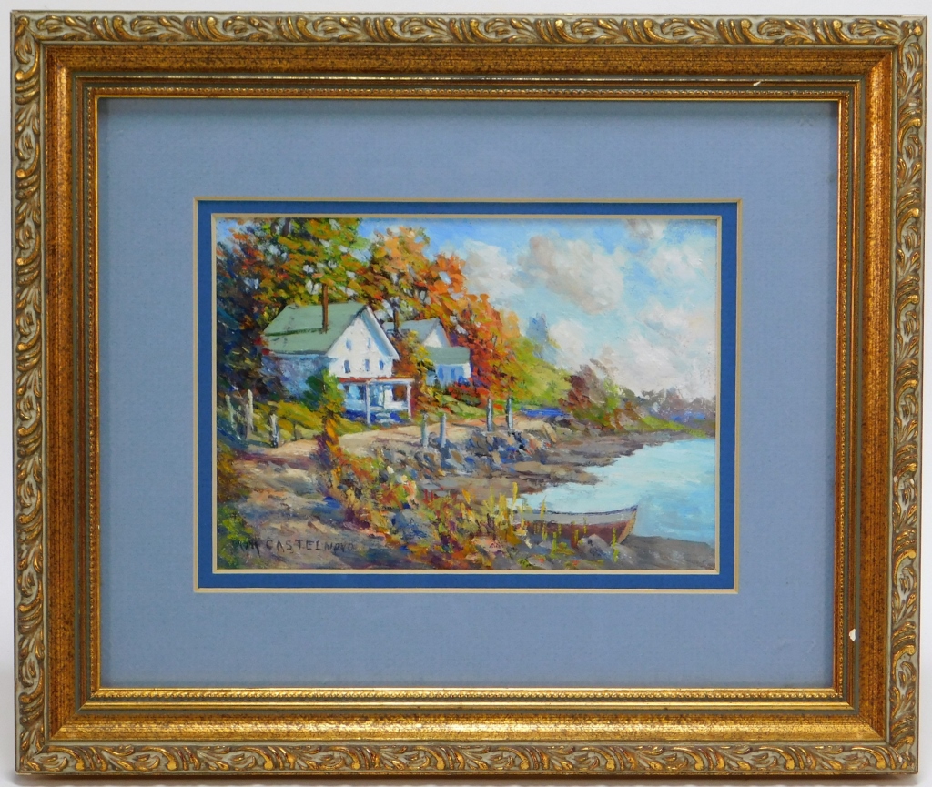 Appraisal: MARY CASTELNOVO AUTUMNAL LANDSCAPE PAINTING Rhode Island th CenturyImpressionist depiction