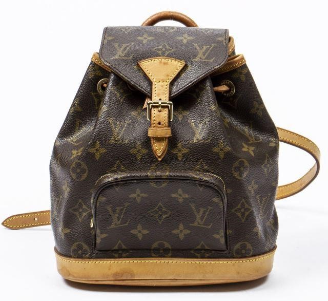 Appraisal: Louis Vuitton Montsouris backpack size PM in brown monogrammed coated