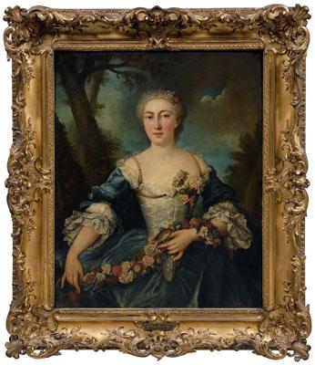 Appraisal: Painting follower of Jean-Marc Nattier quot Duchess of Manchester quot