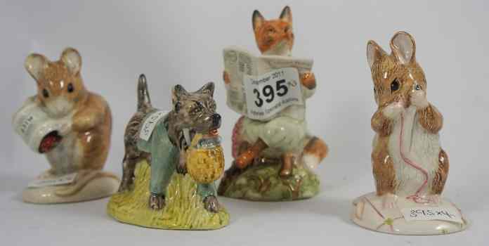 Appraisal: Royal Albert Beatrix Potter Figures Foxy Reading John Joiner Hunca