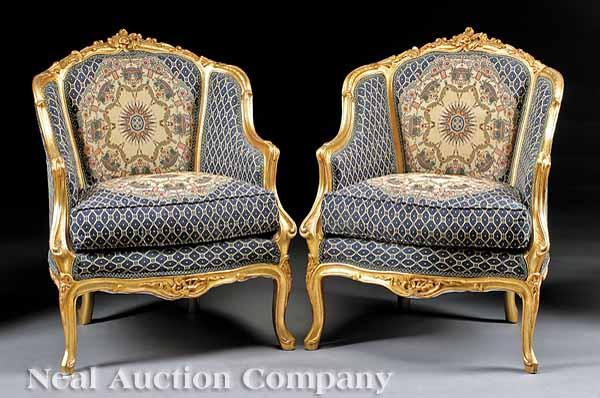 Appraisal: A Pair of Gilt Painted and Carved Berg res in