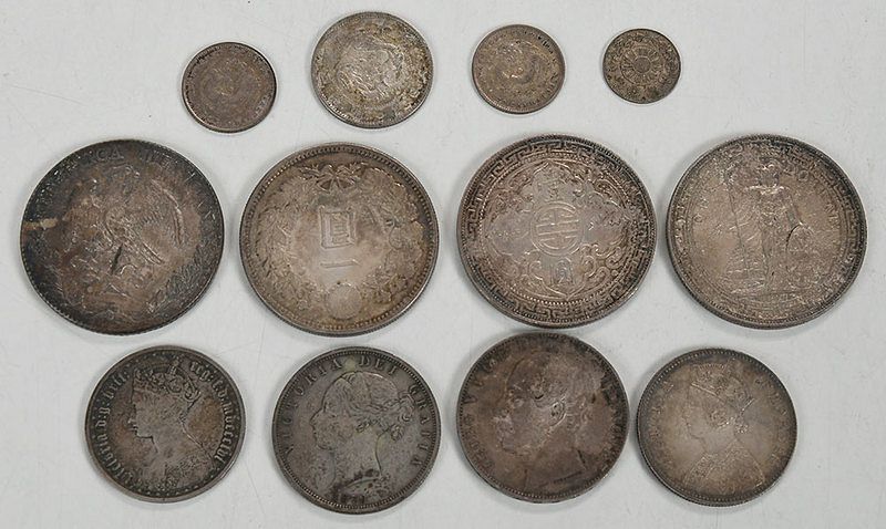 Appraisal: Group Assorted Foreign Coins approximately foreign coins are older cast