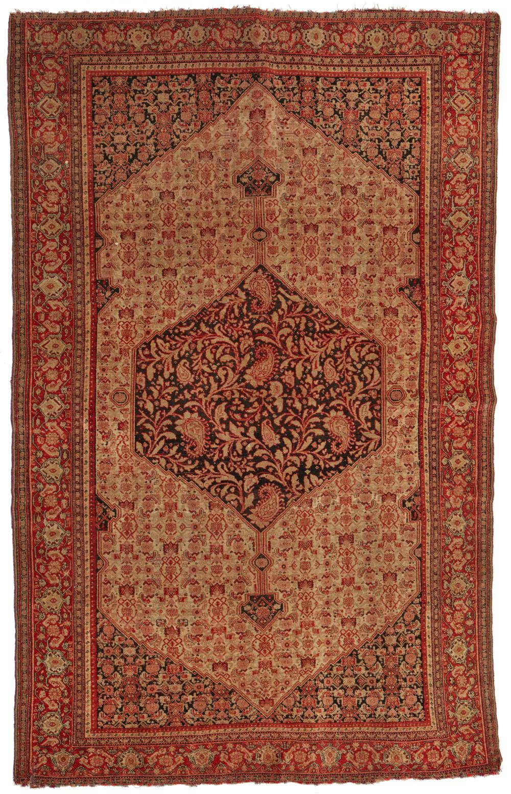 Appraisal: An Iranian Senneh area rug Second-quarter th Century Silk on