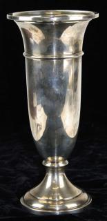 Appraisal: Redlich Co New York - trumpet form trophy vase Monogrammed