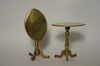 Appraisal: CANDLE REFLECTORS - Pair of th C solid brass tilt