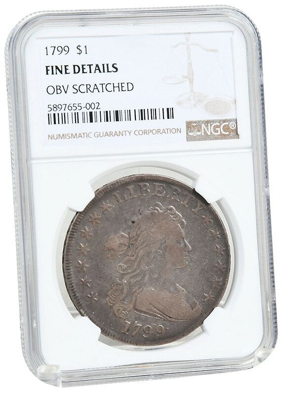 Appraisal: Silver Dollar early Draped Bust style authenticated and graded by