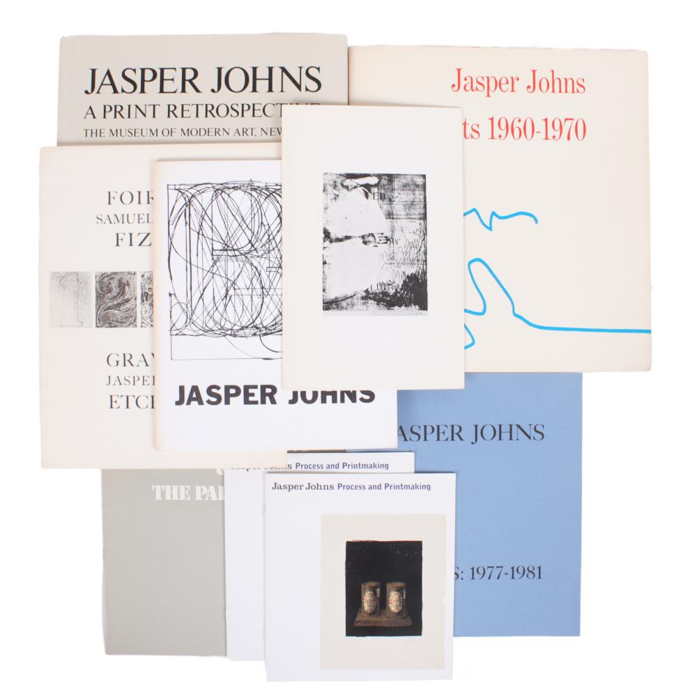 Appraisal: JASPER JOHNS NINE ARTIST MONOGRAPH BOOKS PRINT RETROSPECTIVES EXHIBITION CATALOGS