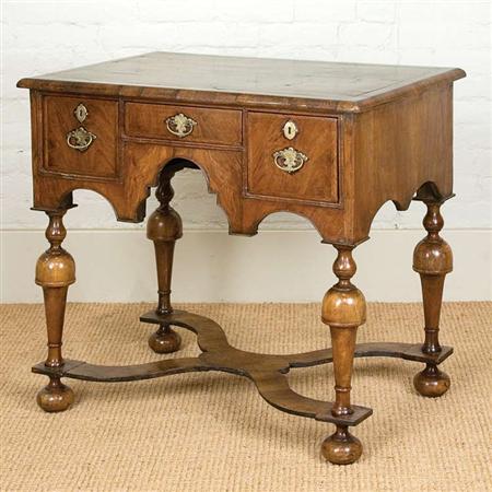 Appraisal: William and Mary Feather Banded Walnut Dressing Table Estimate -