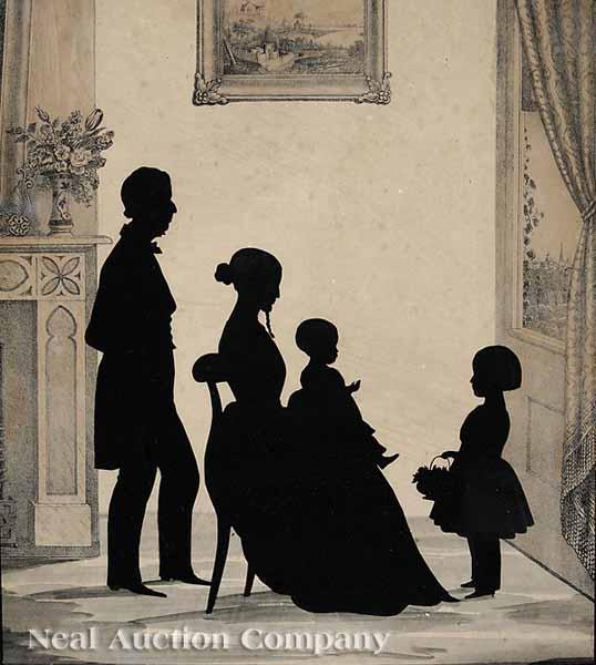 Appraisal: William H Brown American Charleston - Silhouette Portrait of a