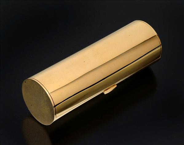 Appraisal: An carat gold cylindrical cigarette case by Dianoor Jewels Ltd