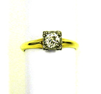 Appraisal: JEWELRY DIAMOND ENGAGEMENT RING K yellow and white gold contains