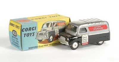 Appraisal: Corgi No Bedford Evening Standard Van - silver black flat