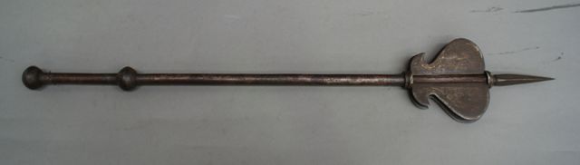 Appraisal: A North Indian six bladed mace with some silver decoartion