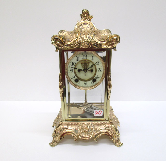 Appraisal: AN AMERICAN CRYSTAL REGULATOR MANTEL CLOCK Zenith model by Ansonia