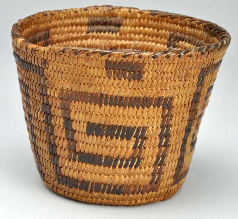 Appraisal: Early Native American Indian Basket Tightly woven Strong construction A