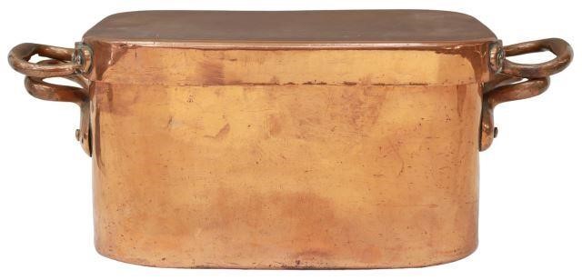 Appraisal: Copper daubiere braisiere braising pan with lid early th c