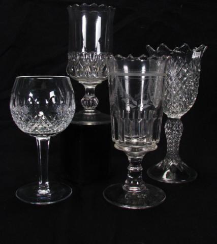 Appraisal: Three Antique Pattern Glass Spooners Waterford including '' '' and